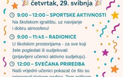 Dan škole četvrtak, 29.svibnja 2025