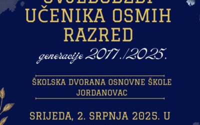 Podjela svjedodžbi za učenike osmih razreda