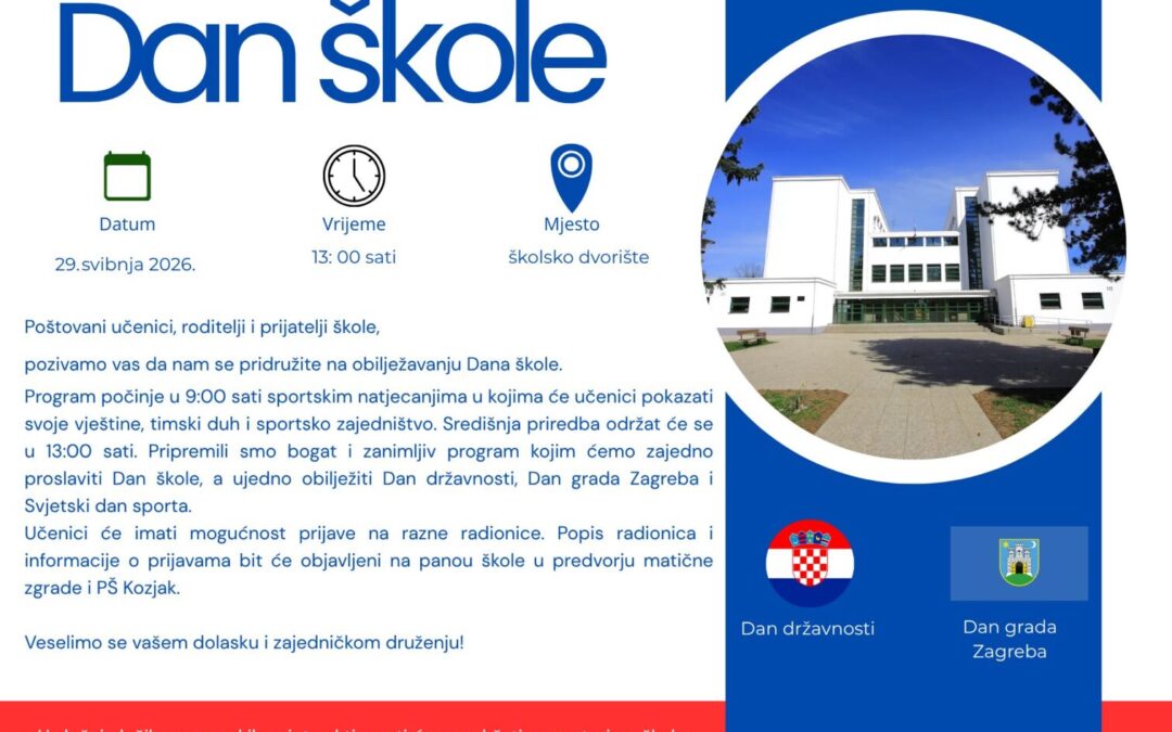 Dan naše škole, 29. svibnja 2026.